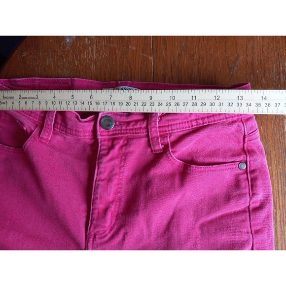 Riders By Lee Crop Capri Jeans Women's Dark Pink Embellished Pockets Sz Petite 4 - Picture 15 of 16